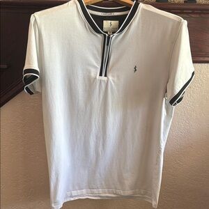 Scott James | Shirts | Scott James 4 Zip White Polo Preppy Athletic Tee Shirt Shirt Tshirt 